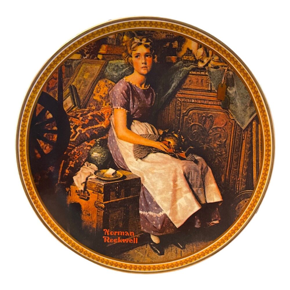 Norman Rockwell Collector Plate Dreaming in the Attic w/Original Box and COA